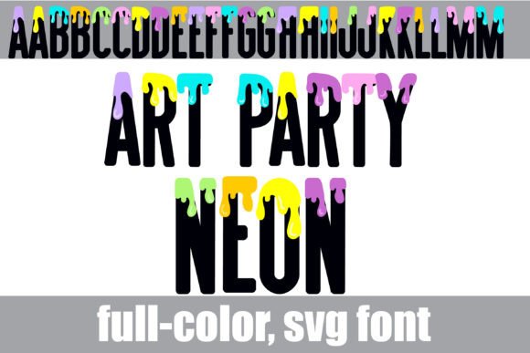 Art Party Neon Font for Bold Brand Identity Design