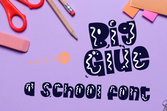 Big Glue Font: Whimsical Sans Serif for Editorial Design