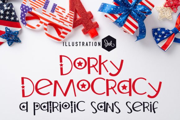 Dorky Democracy Font: Whimsical Sans Serif for Web Design