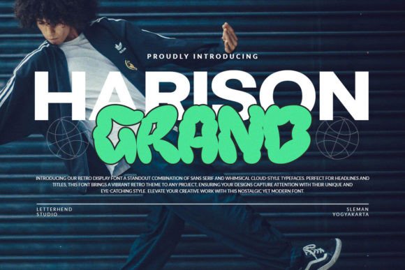 Harison Grand: A Retro Display Font for Handmade Products