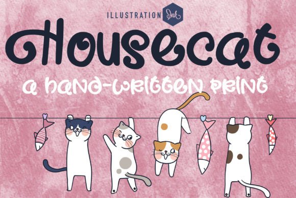 Housecat Font: Whimsical Branding for Small Business