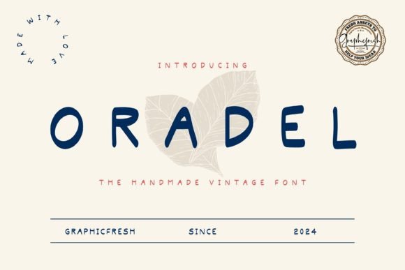 Oradel Font: Vintage Charm for Handmade Labels