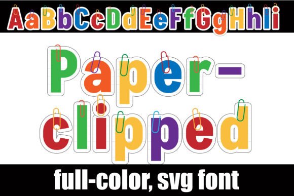 Paperclipped Primary Font for Playful Craft Projects