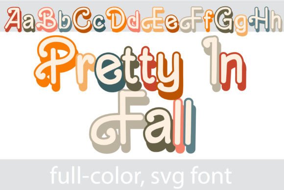 Pretty in Fall Font: Autumn Color Typography