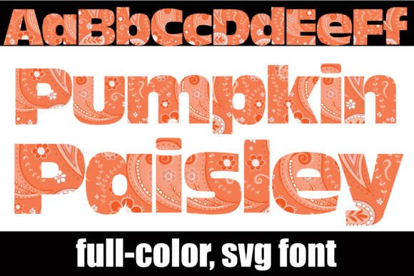 Pumpkin Paisley Font for Handmade Labels and Seasonal Decor