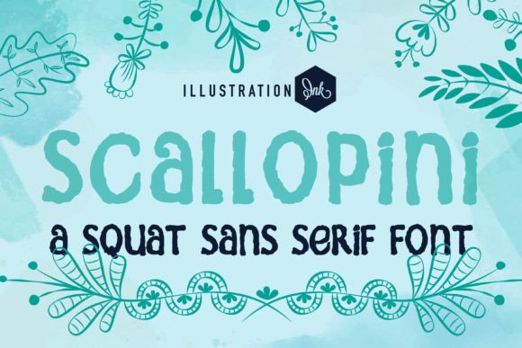 Scallopini Font: Squatty Sans Serif for Digital Ads