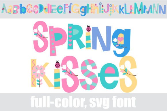 Spring Kisses Font: Whimsical Florals for Brand Identity