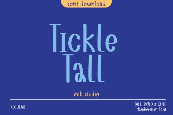 Tickle Tall Font: Clean Script Handwritten Typeface for Digital Marketing